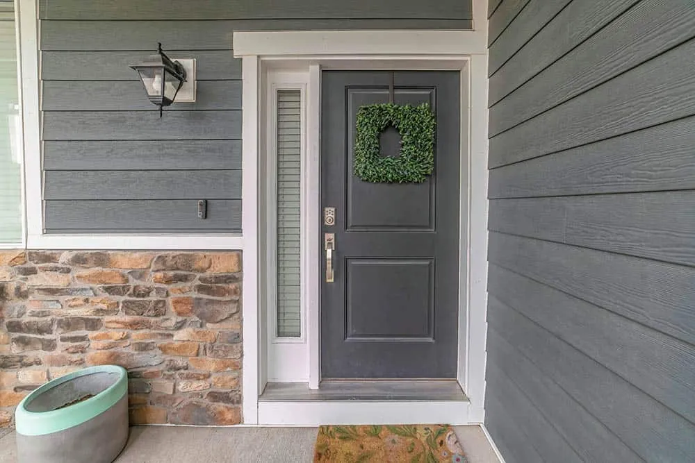 Look at the brick on your home when picking paint colors