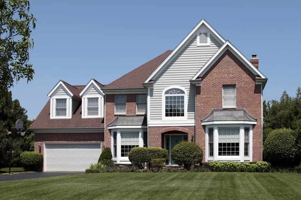 Exterior paint protects the brick
